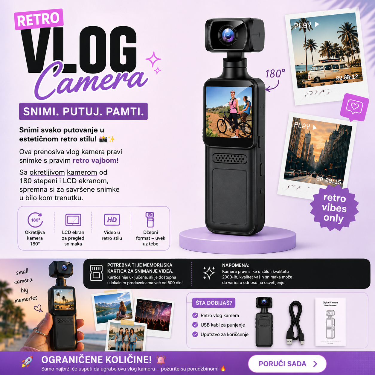 Vlog Kamera za Letnje Estetične Snimke