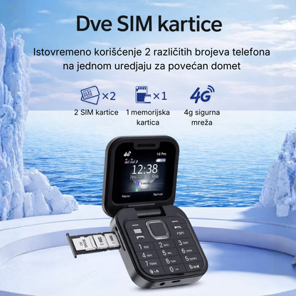SeniorGo Flip Preklopni telefon — Jednostavan, praktičan i pouzdan