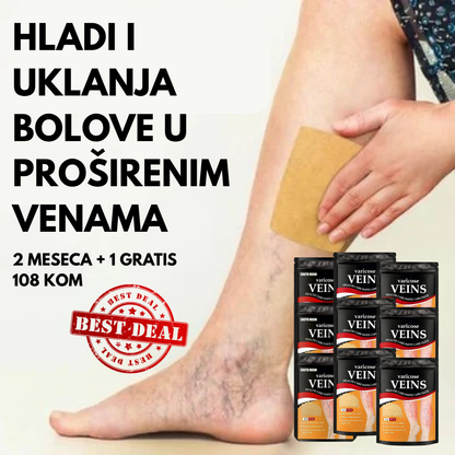 Flasteri za uklanjanje bolova od proširenih vena (pakovanje za mesec dana)
