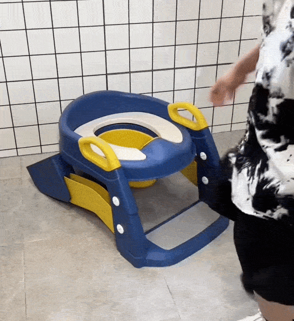 2 u 1 Adapter za wc šolju sa stepenicama (siva boja)