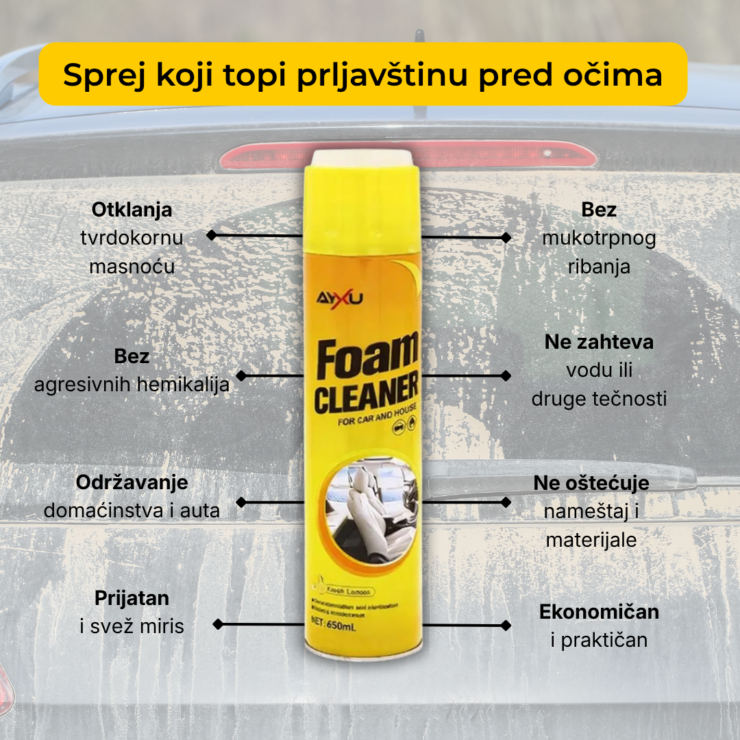 Efektivna pena za čišćenje prljavštine