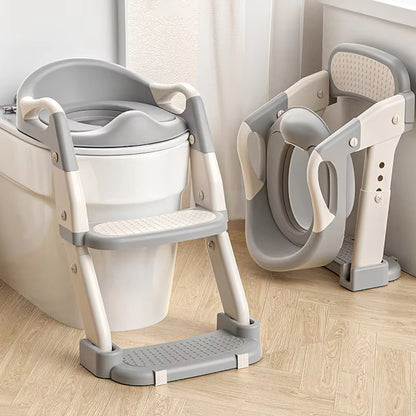 2 u 1 Adapter za wc šolju sa stepenicama (siva boja)