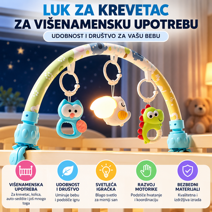Luk sa igračkama za kolica i krevetac