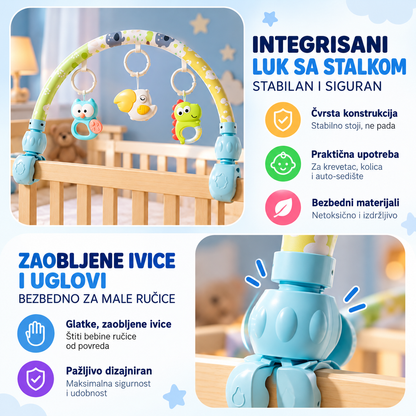 Luk sa igračkama za kolica i krevetac